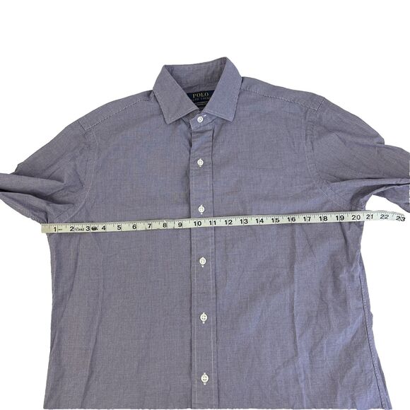 Mens Polo Ralph Lauren Custom Fit Purple Long Sleeve Dress Shirt Size 15-32/33 - Picture 3 of 7